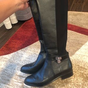 Michael Kors Black Leather Knee Boots